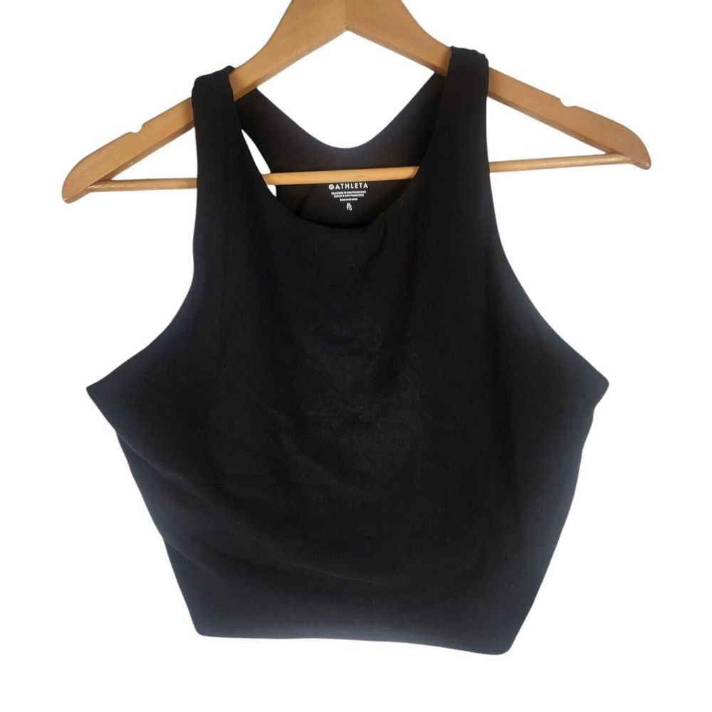 Athleta Black Crop Tank Top